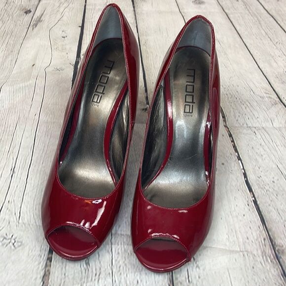 Moda Spana Red High Heel Shoes Size 9M - Picture 3 of 7